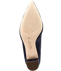 Lauren Ralph Lauren Lanette Suede Pointed Toe Block Heel Pumps