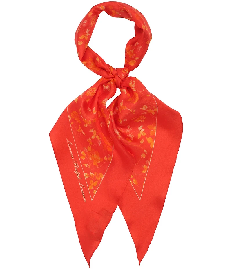 Lauren Ralph Lauren Large Floral Diamond Scarf