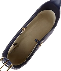 Lauren Ralph Lauren Tanner Large Denim Padlock Shoulder Bag