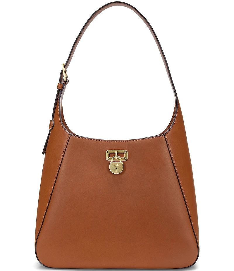Lauren Ralph Lauren Tanner Large Leather Padlock Shoulder Bag