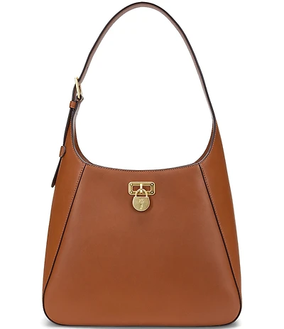 Lauren Ralph Lauren Tanner Large Leather Padlock Shoulder Bag