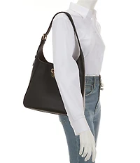 Lauren Ralph Lauren Tanner Large Leather Padlock Shoulder Bag
