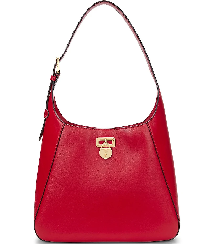 Lauren Ralph Lauren Tanner Large Leather Padlock Shoulder Bag