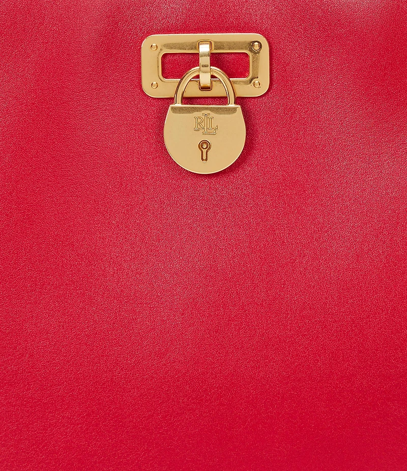 Lauren Ralph Lauren Tanner Large Leather Padlock Shoulder Bag