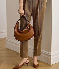 Lauren Ralph Lauren Tasha Large Leather Shoulder Bag