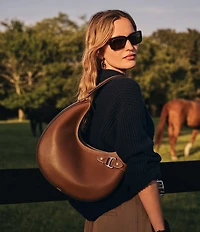Lauren Ralph Lauren Tasha Large Leather Shoulder Bag