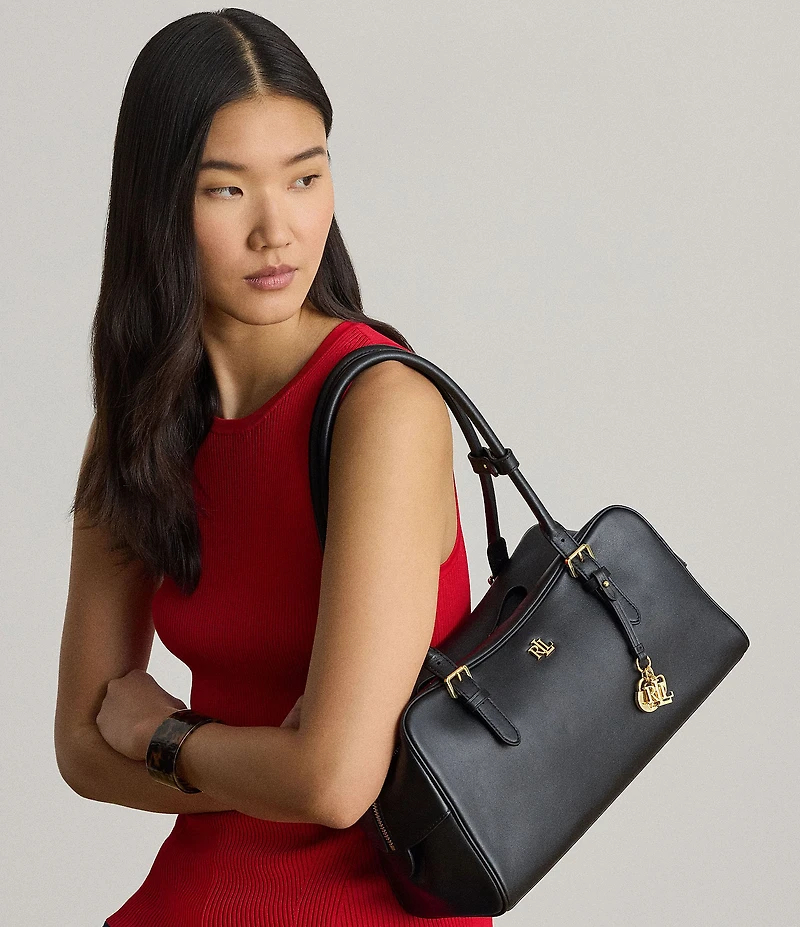 Lauren Ralph Lauren Marcy Large Zip Satchel Bag