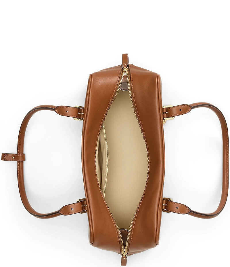 Lauren Ralph Lauren Marcy Large Zip Satchel Bag