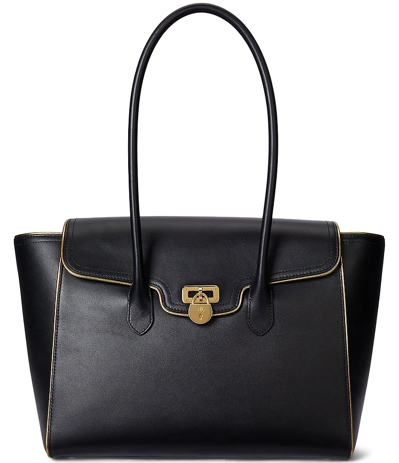 Lauren Ralph Lauren Leather Large Tanner Satchel Bag