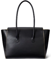 Lauren Ralph Lauren Leather Large Tanner Satchel Bag