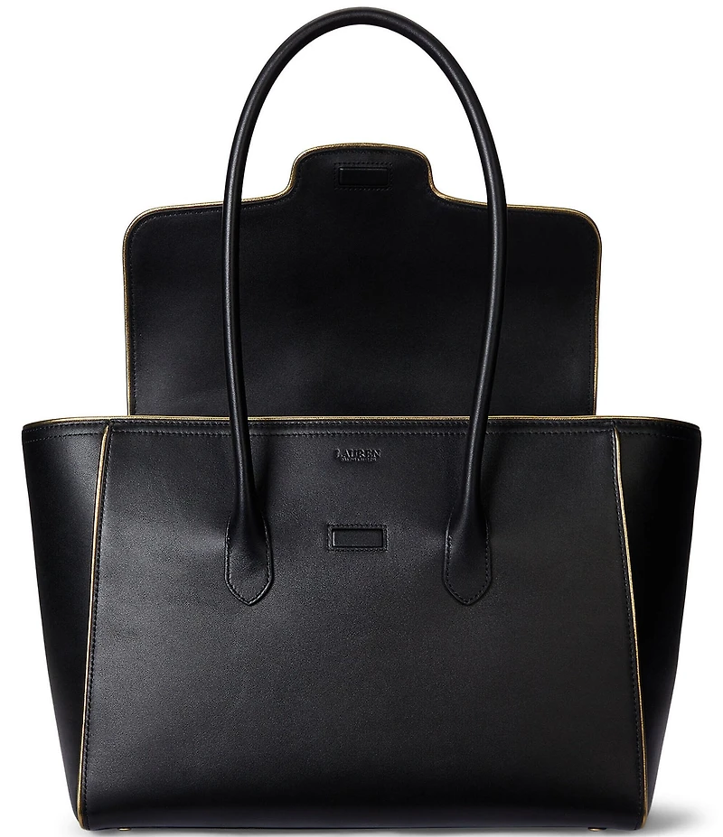 Lauren Ralph Lauren Leather Large Tanner Satchel Bag