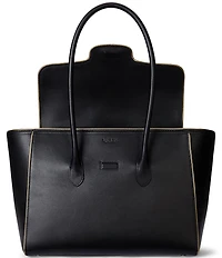 Lauren Ralph Lauren Leather Large Tanner Satchel Bag