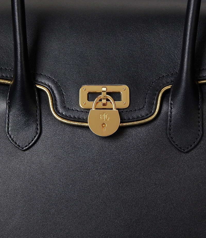Lauren Ralph Lauren Leather Large Tanner Satchel Bag