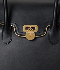 Lauren Ralph Lauren Leather Large Tanner Satchel Bag