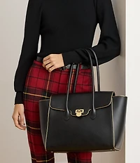 Lauren Ralph Lauren Leather Large Tanner Satchel Bag