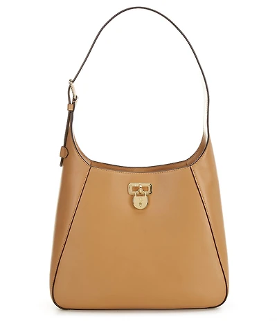 Lauren Ralph Lauren Tanner Large Leather Padlock Shoulder Bag