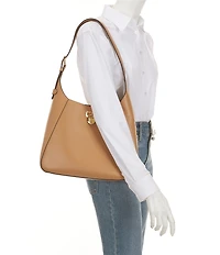 Lauren Ralph Lauren Tanner Large Leather Padlock Shoulder Bag