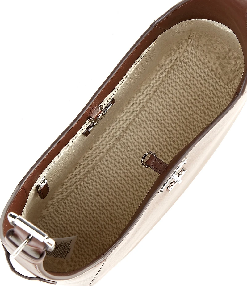 Lauren Ralph Lauren Tanner Large Leather Padlock Shoulder Bag
