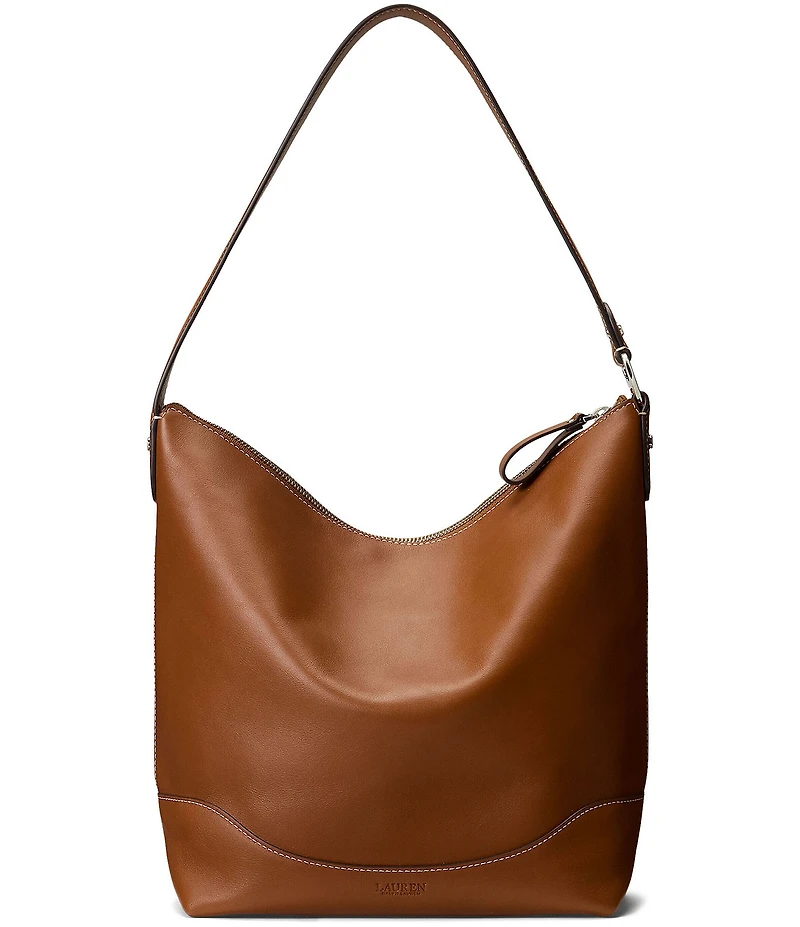 Lauren Ralph Lauren Tasha Large Leather Bucket Bag
