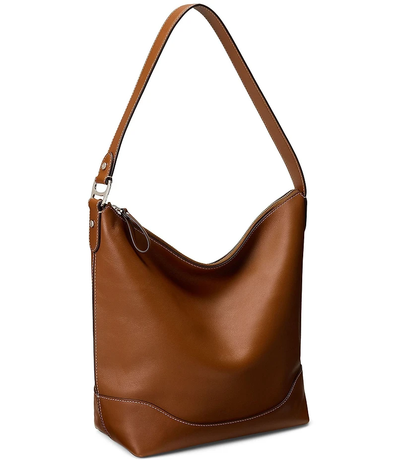 Lauren Ralph Lauren Tasha Large Leather Bucket Bag