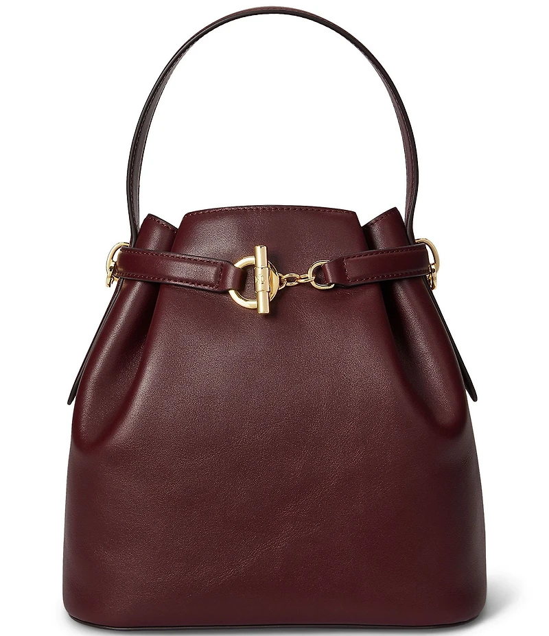 Lauren Ralph Lauren Blake Medium Belted Leather Bucket Bag