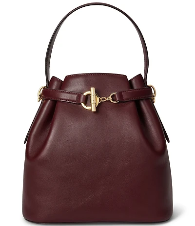 Lauren Ralph Lauren Blake Medium Belted Leather Bucket Bag
