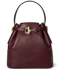Lauren Ralph Lauren Blake Medium Belted Leather Bucket Bag