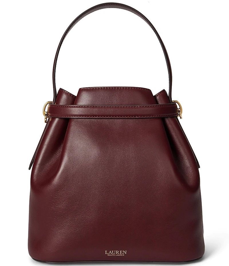 Lauren Ralph Lauren Blake Medium Belted Leather Bucket Bag