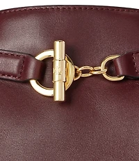 Lauren Ralph Lauren Blake Medium Belted Leather Bucket Bag