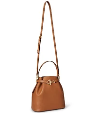 Lauren Ralph Lauren Blake Medium Belted Leather Bucket Bag