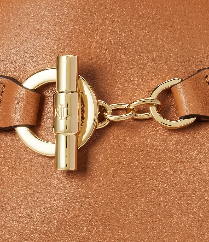 Lauren Ralph Lauren Blake Medium Belted Leather Bucket Bag