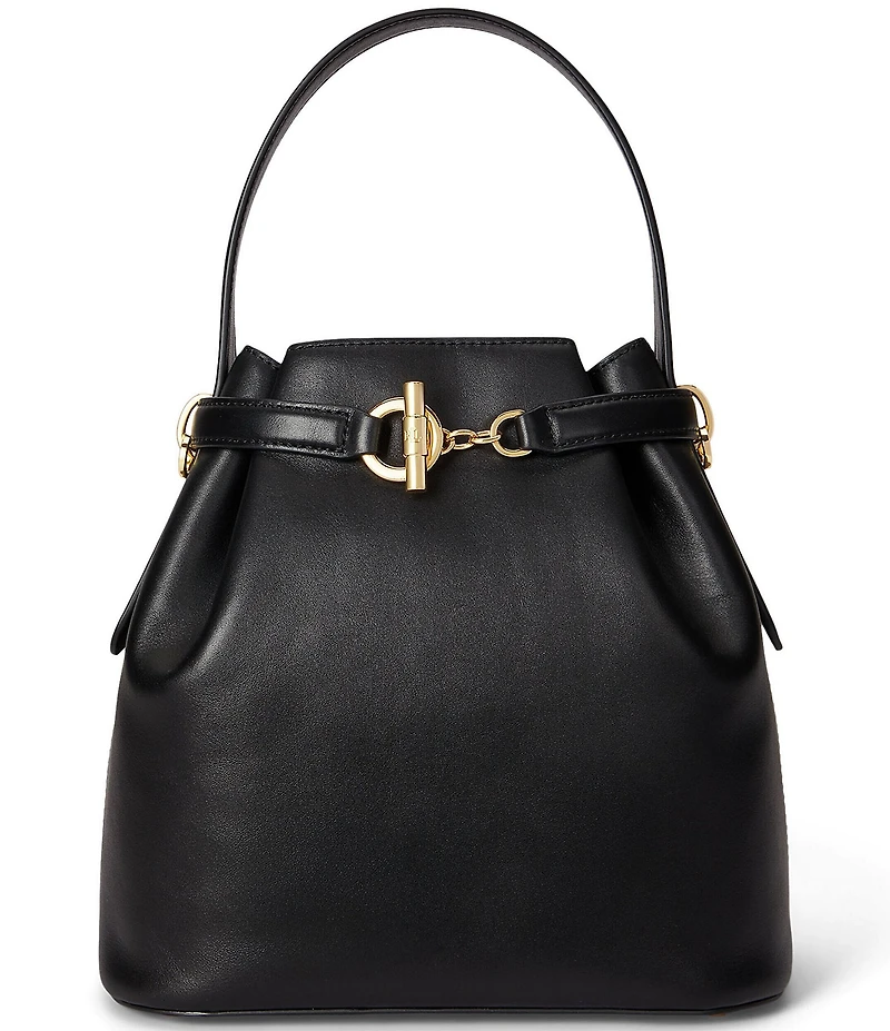 Lauren Ralph Lauren Blake Medium Belted Leather Bucket Bag