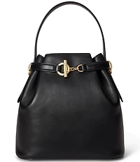 Lauren Ralph Lauren Blake Medium Belted Leather Bucket Bag