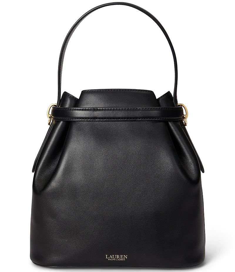 Lauren Ralph Lauren Blake Medium Belted Leather Bucket Bag