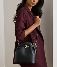 Lauren Ralph Lauren Blake Medium Belted Leather Bucket Bag