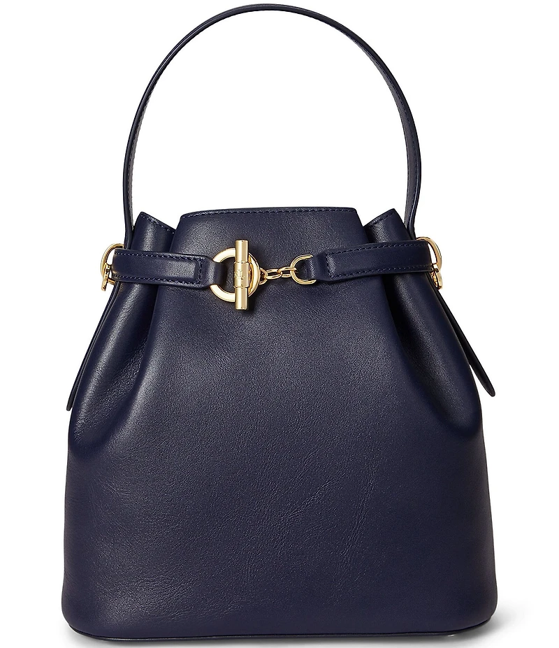 Lauren Ralph Lauren Blake Medium Belted Leather Bucket Bag
