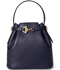 Lauren Ralph Lauren Blake Medium Belted Leather Bucket Bag