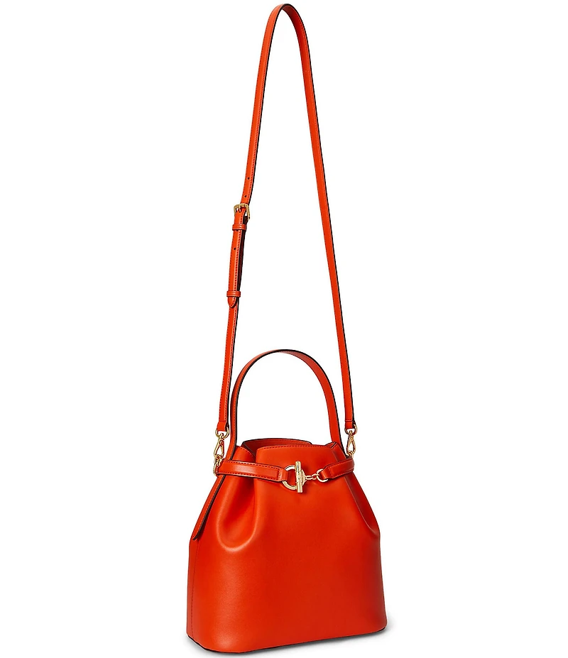 Lauren Ralph Lauren Blake Medium Belted Leather Bucket Bag