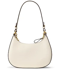 Lauren Ralph Lauren Leather Medium Marcy Zip Chain Shoulder Bag