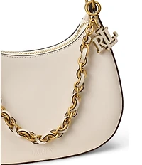 Lauren Ralph Lauren Leather Medium Marcy Zip Chain Shoulder Bag