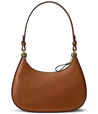 Lauren Ralph Lauren Leather Medium Marcy Zip Chain Shoulder Bag