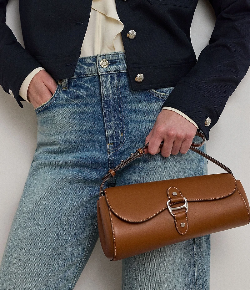 Lauren Ralph Lauren Leather Medium Tasha East-West Shoulder Bag
