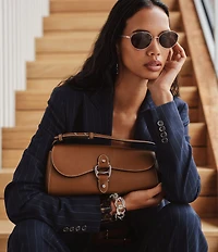 Lauren Ralph Lauren Leather Medium Tasha East-West Shoulder Bag