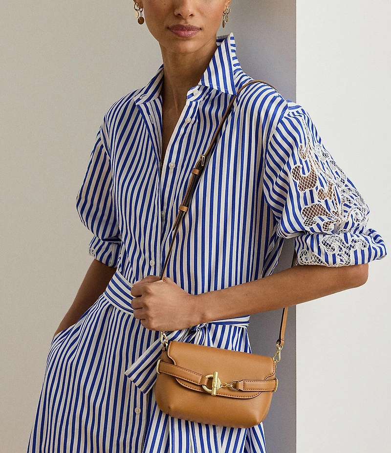 Lauren Ralph Lauren Blake Small Leather Belted Crossbody Bag