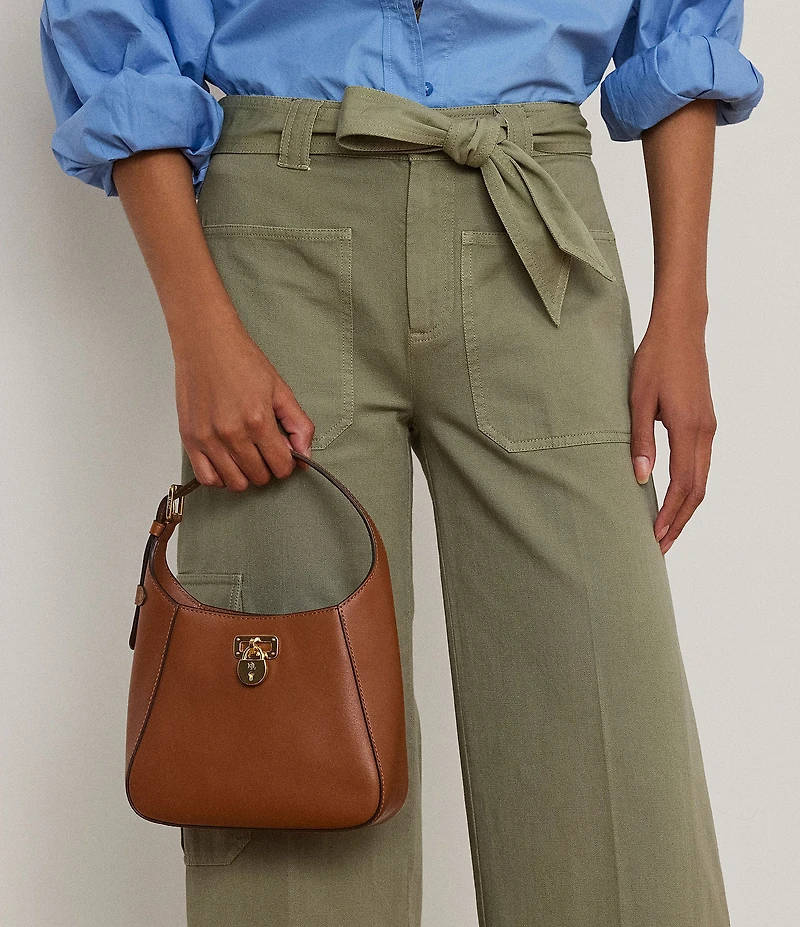 Lauren Ralph Lauren Tanner Mini Leather Padlock Shoulder Bag