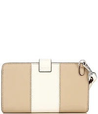 Lauren Ralph Lauren Tech Two-Tone Leather Wristlet