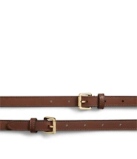 Lauren Ralph Lauren Leather-Trim Stacked Chain Belt
