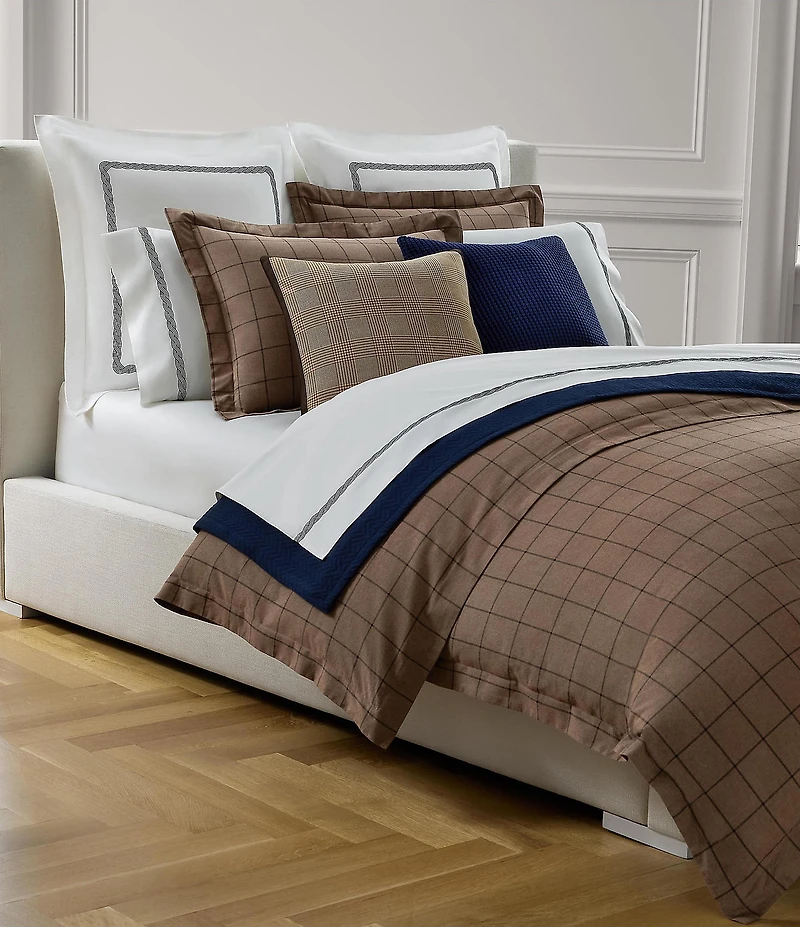 Lauren Ralph Lauren Ledger Windowpane Plaid Duvet Cover Mini Set