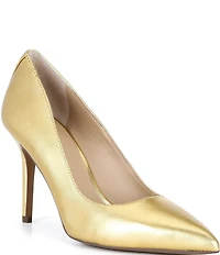 Lauren Ralph Lauren Lindella II Metallic Leather Pointed Toe Pumps