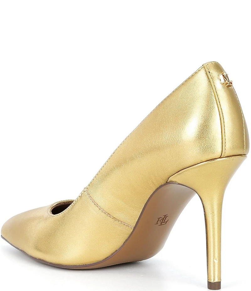 Lauren Ralph Lauren Lindella II Metallic Leather Pointed Toe Pumps